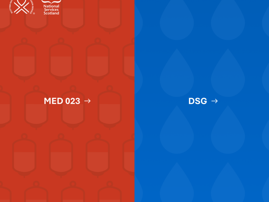 Two national guidance sets, one door. MED 023 and the Donor Selection Guidelines behave the same way from here on.